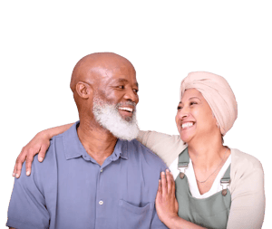 Man_Woman_Black_60s-70s_SmilingTogether_HomeKitchen_Cutout